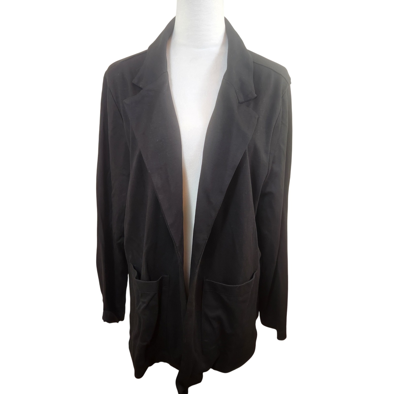 Lularoe Jenny Black Blazer Houndstooth Lined Jacket Womens Xl Minimalist Nwt